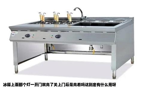 冰箱上面那个灯一开门就亮了关上门后是亮着吗这到底有什么用呀