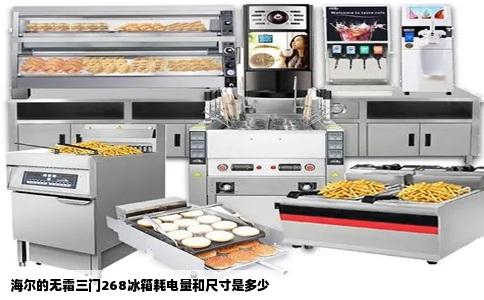 海尔的无霜三门268冰箱耗电量和尺寸是多少